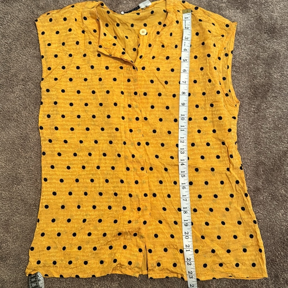 Vintage silk polka dot top